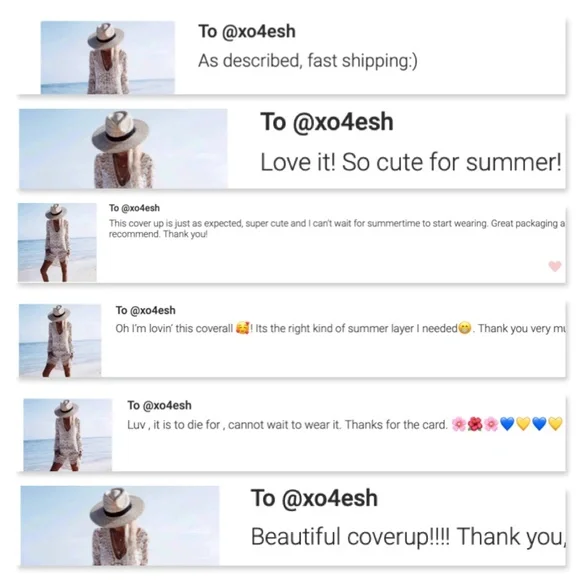 Crochet Beach Cover Up Deep V Neck Dress - Picture 7 of 16